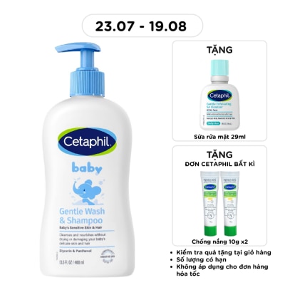 CETAPHIL - Baby Wash & Shampoo Gentle Hair And Body 400ml image