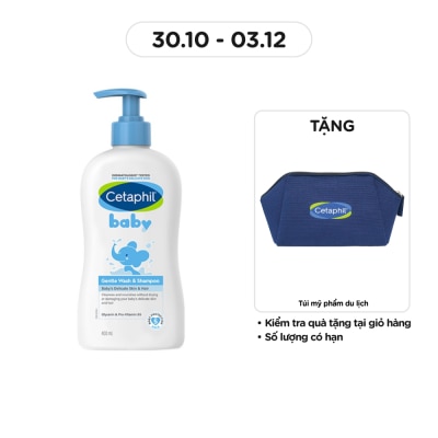 CETAPHIL Sữa Tắm Và Gội Trẻ Em Cetaphil Baby Gentle Dịu Nhẹ Cho Làn Da Em Bé 400ml