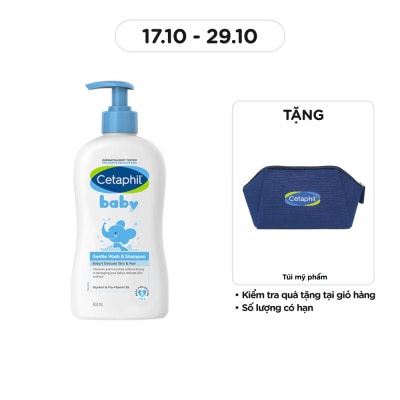 CETAPHIL Sữa Tắm Và Gội Trẻ Em Cetaphil Baby Gentle Dịu Nhẹ Cho Làn Da Em Bé 400ml