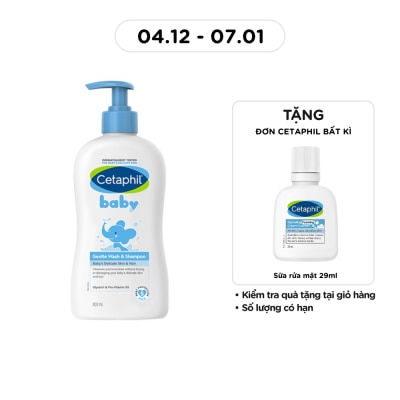 CETAPHIL Sữa Tắm Và Gội Trẻ Em Cetaphil Baby Gentle Dịu Nhẹ Cho Làn Da Em Bé 400ml