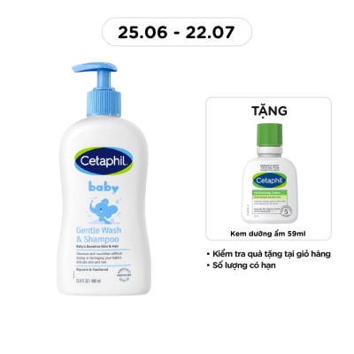 CETAPHIL - Baby Wash & Shampoo Gentle Hair And Body 400ml