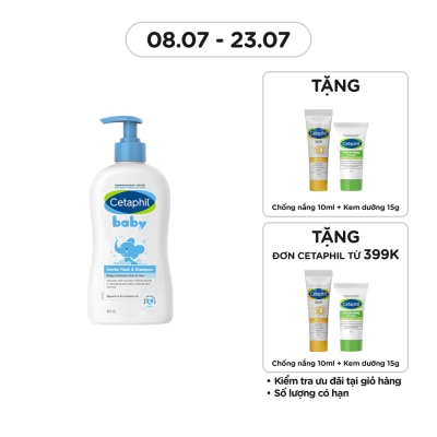 CETAPHIL Baby Wash & Shampoo Gentle Hair And Body 400ml