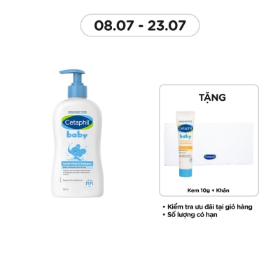 CETAPHIL Sữa Tắm Và Gội Trẻ Em Cetaphil Baby Gentle Dịu Nhẹ Cho Làn Da Em Bé 400ml