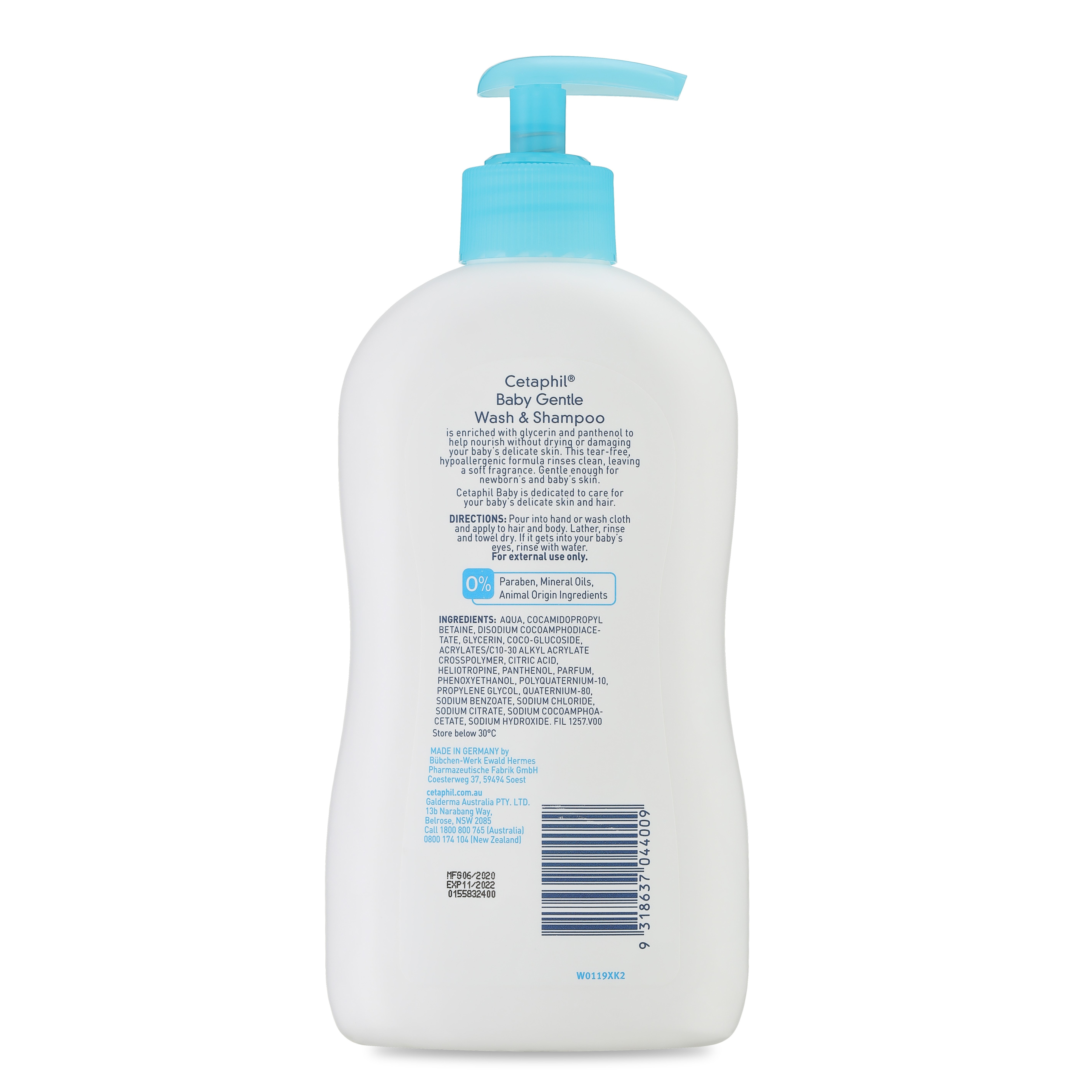 Baby Wash & Shampoo Gentle Hair And Body 400ml