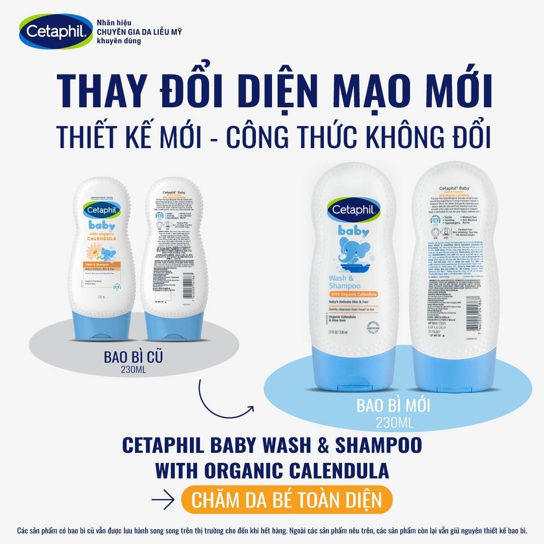 Baby Wash & Shampoo With Organic Calendula Hair And Body 230ml