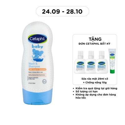 CETAPHIL Baby Wash & Shampoo With Organic Calendula Hair And Body 230ml image