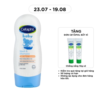 CETAPHIL - Baby Wash & Shampoo With Organic Calendula Hair And Body 230ml image