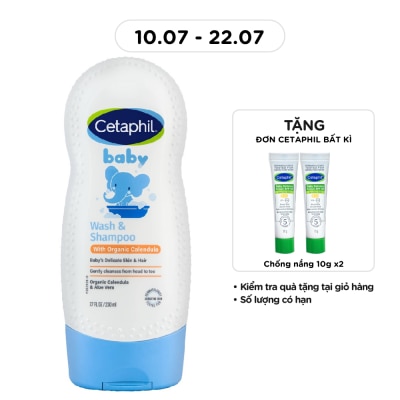 CETAPHIL - Sữa Tắm Và Gội Trẻ Em Cetaphil Baby Organic Calendula Tinh Chất Hoa Cúc 230ml