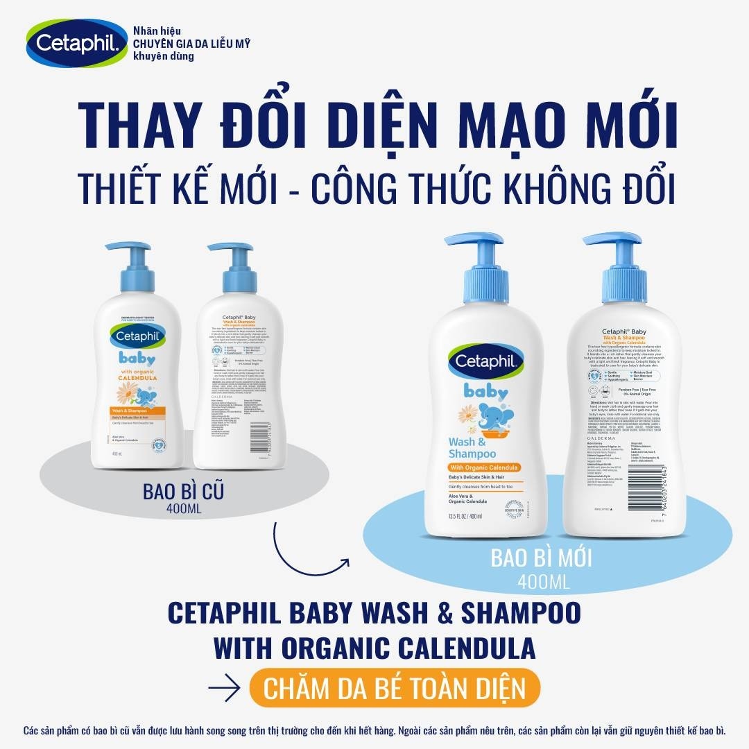 Baby Wash & Shampoo With Organic Calendula Hair And Body 400ml