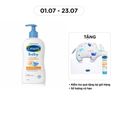CETAPHIL Sữa Tắm Gội Trẻ Em Cetaphil Baby Organic Calendula Tinh Chất Hoa Cúc 400ml
