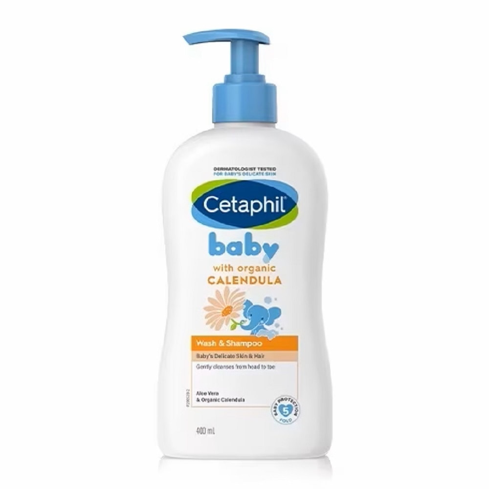 Sữa Tắm Gội Trẻ Em Cetaphil Baby Organic Calendula Tinh Chất Hoa Cúc 400ml