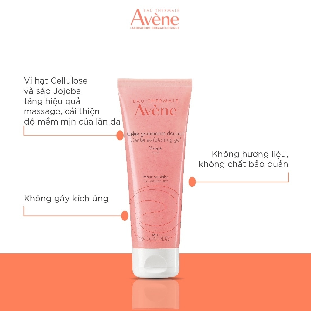 Gel Tẩy Tế Bào Chết Avène Giúp Làm Mịn Da Kể Cả Da Nhạy Cảm 75ml