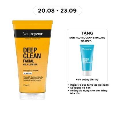 NEUTROGENA - Sữa Rửa Mặt Neutrogena Deep Clean Facial Cleanser Dạng Gel Làm Sạch Sâu 150ml image