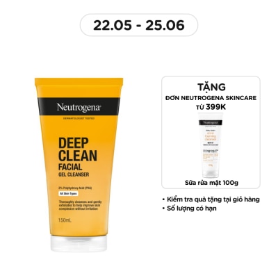 NEUTROGENA Sữa Rửa Mặt Neutrogena Deep Clean Facial Cleanser Dạng Gel Làm Sạch Sâu 150ml