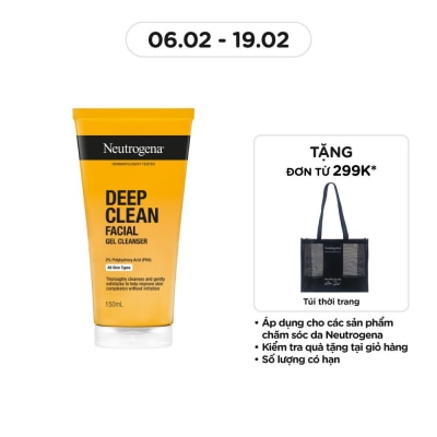 NEUTROGENA Sữa Rửa Mặt Neutrogena Deep Clean Facial Cleanser Dạng Gel Làm Sạch Sâu 150ml