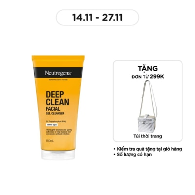 NEUTROGENA Sữa Rửa Mặt Neutrogena Deep Clean Facial Cleanser Dạng Gel Làm Sạch Sâu 150ml