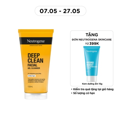 NEUTROGENA - Sữa Rửa Mặt Neutrogena Deep Clean Facial Cleanser Dạng Gel Làm Sạch Sâu 150ml