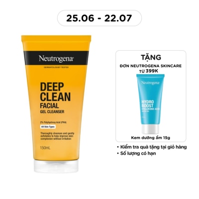NEUTROGENA - Sữa Rửa Mặt Neutrogena Deep Clean Facial Cleanser Dạng Gel Làm Sạch Sâu 150ml