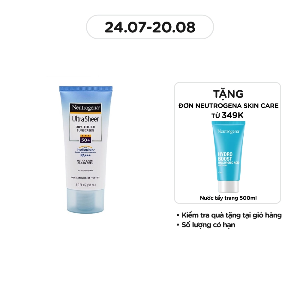 Kem Chống Nắng Neutrogena Ultra Sheer Dry Touch Khô Thoáng SPF 50 PA+++ 88ml