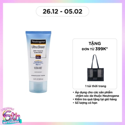 NEUTROGENA Kem Chống Nắng Neutrogena Ultra Sheer Dry Touch Khô Thoáng SPF 50 PA+++ 88ml