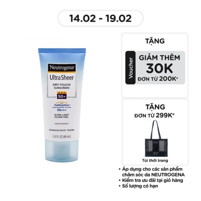 NEUTROGENA Kem Chống Nắng Neutrogena Ultra Sheer Dry Touch Khô Thoáng SPF 50 PA+++ 88ml