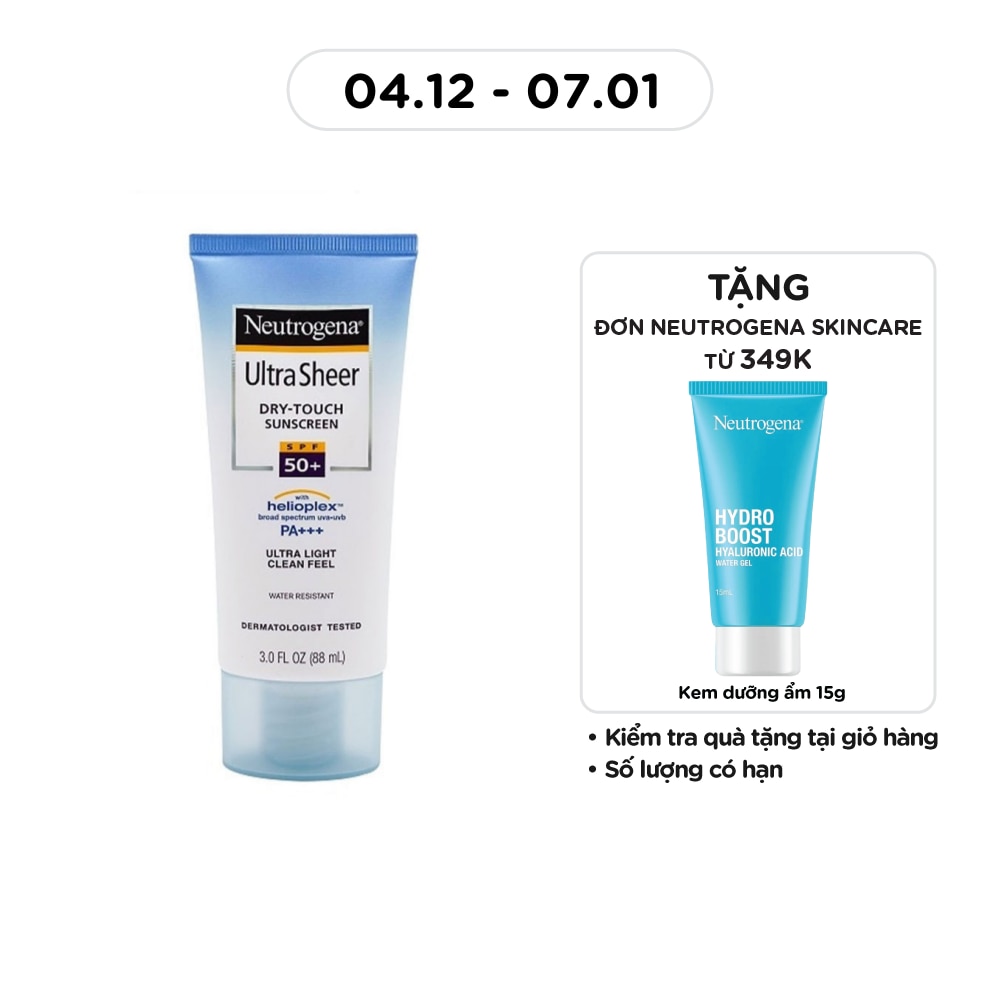 Kem Chống Nắng Neutrogena Ultra Sheer Dry Touch Khô Thoáng SPF 50 PA+++ 88ml