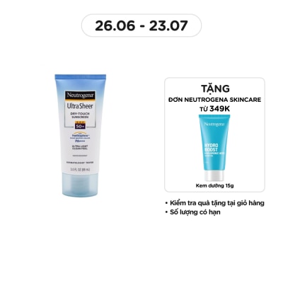 NEUTROGENA Kem Chống Nắng Neutrogena Ultra Sheer Dry Touch Khô Thoáng SPF 50 PA+++ 88ml