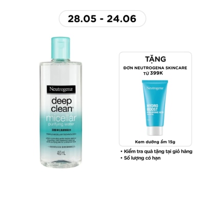 NEUTROGENA - Nước Tẩy Trang Neutrogena Deep Clean Micellar Purifying Water Làm Sạch Da 400ml
