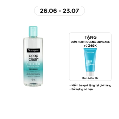 NEUTROGENA Nước Tẩy Trang Neutrogena Deep Clean Micellar Purifying Water Làm Sạch Da 400ml