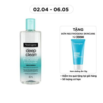 NEUTROGENA - Nước Tẩy Trang Neutrogena Deep Clean Micellar Purifying Water Làm Sạch Da 400ml