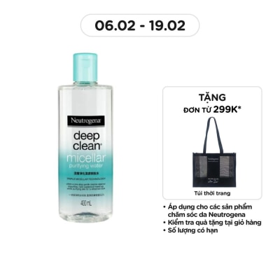 NEUTROGENA Nước Tẩy Trang Neutrogena Deep Clean Micellar Purifying Water Làm Sạch Da 400ml