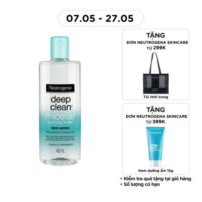 NEUTROGENA - Nước Tẩy Trang Neutrogena Deep Clean Micellar Purifying Water Làm Sạch Da 400ml