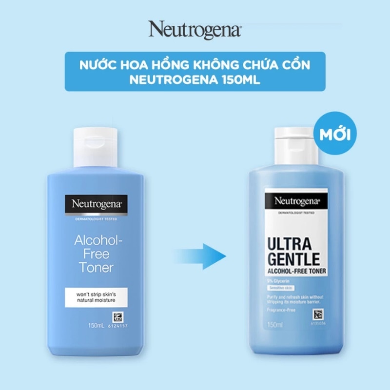 Nước Hoa Hồng Neutrogena Alcohol Free Không Cồn 150ml