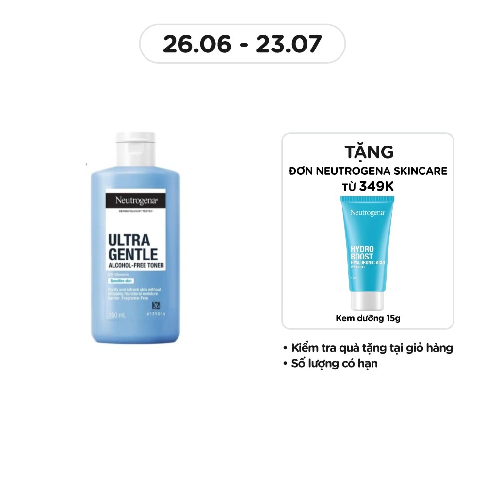 Nước Hoa Hồng Neutrogena Alcohol Free Không Cồn 150ml