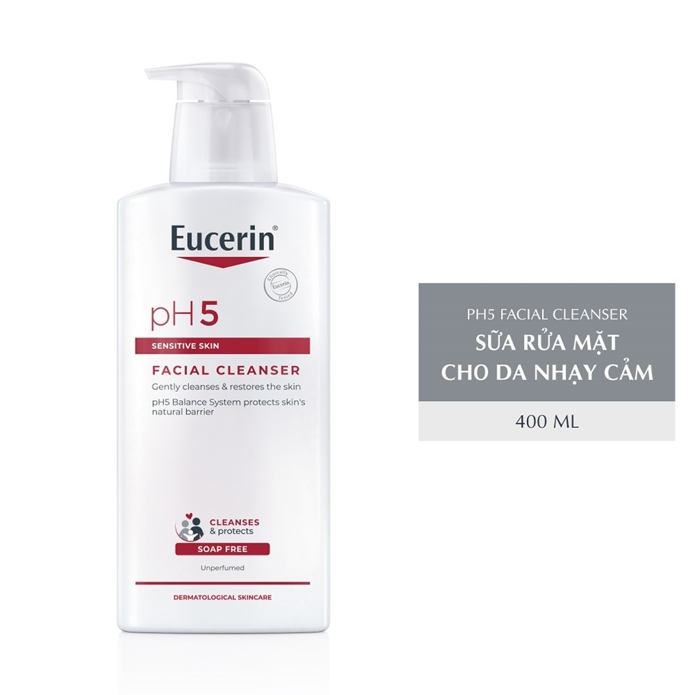 Sữa Rửa Mặt Eucerin Dành Cho Da Nhạy Cảm pH5 Facial Cleanser 400ml image