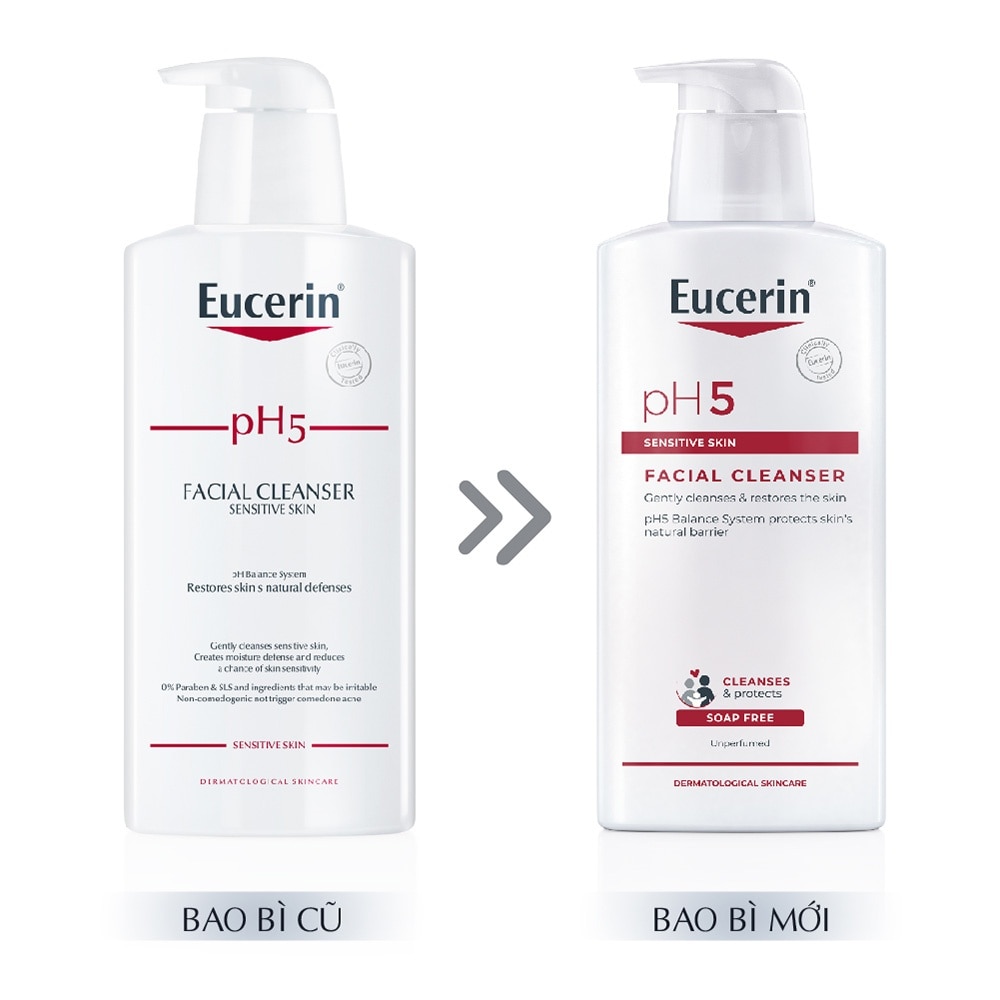 Sữa Rửa Mặt Eucerin Dành Cho Da Nhạy Cảm pH5 Facial Cleanser 400ml image