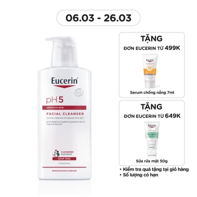 EUCERIN Sữa Rửa Mặt Eucerin Dành Cho Da Nhạy Cảm pH5 Facial Cleanser 400ml