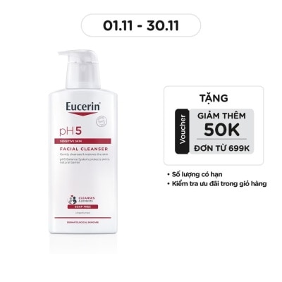 EUCERIN Sữa Rửa Mặt Eucerin Dành Cho Da Nhạy Cảm pH5 Facial Cleanser 400ml