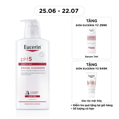 EUCERIN - Sữa Rửa Mặt Eucerin Dành Cho Da Nhạy Cảm pH5 Facial Cleanser 400ml