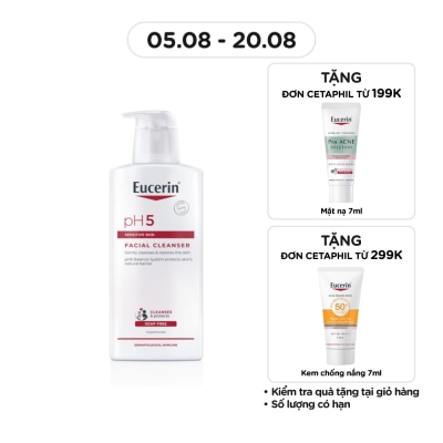 EUCERIN Sữa Rửa Mặt Eucerin Dành Cho Da Nhạy Cảm pH5 Facial Cleanser 400ml