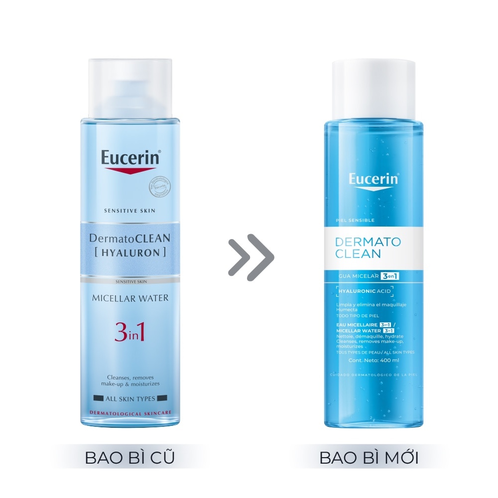 Nước Tẩy Trang Eucerin Dưỡng Ẩm Cho Da Nhạy Cảm 3 In 1 Dermatoclean Micellar Water 400ml image