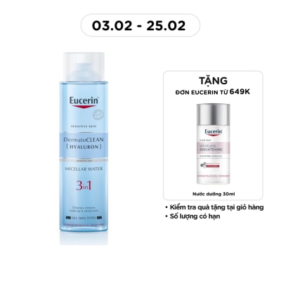 EUCERIN Nước Tẩy Trang Eucerin Dưỡng Ẩm Cho Da Nhạy Cảm 3 In 1 Dermatoclean Micellar Water 400ml