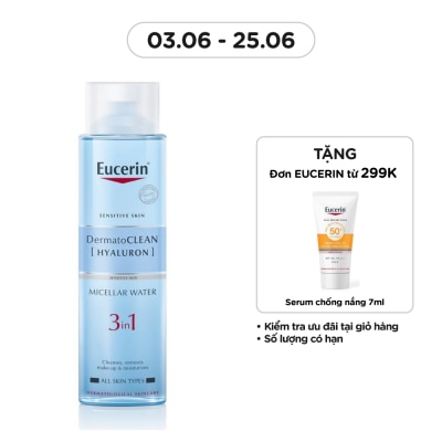 EUCERIN Nước Tẩy Trang Eucerin Dưỡng Ẩm Cho Da Nhạy Cảm 3 In 1 Dermatoclean Micellar Water 400ml