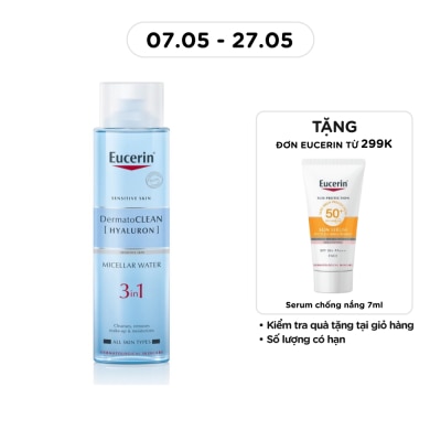 EUCERIN - Nước Tẩy Trang Eucerin Dưỡng Ẩm Cho Da Nhạy Cảm 3 In 1 Dermatoclean Micellar Water 400ml