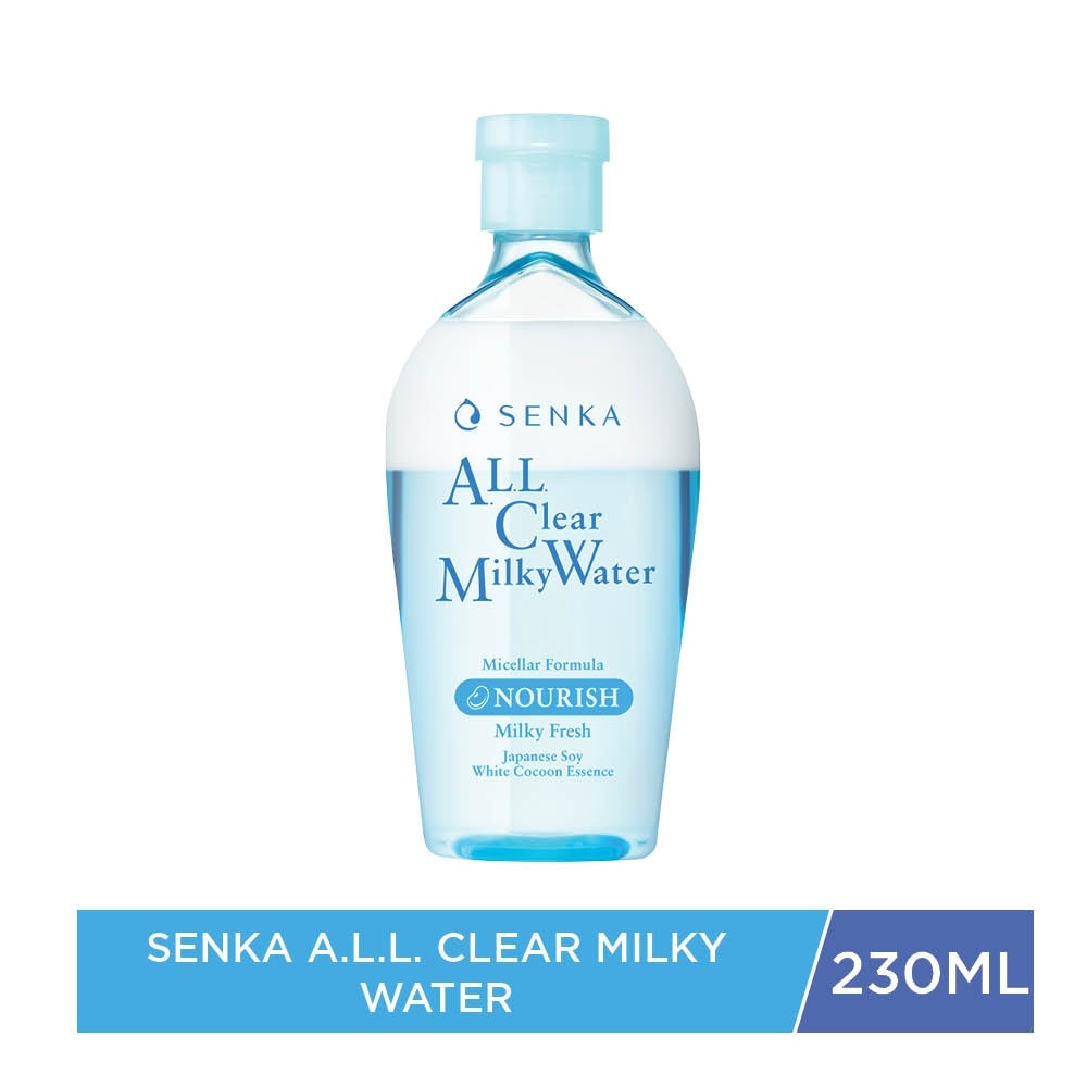 Nước Sữa Tẩy Trang Senka All Clear Milky Water Nourish Hai Lớp 230ml