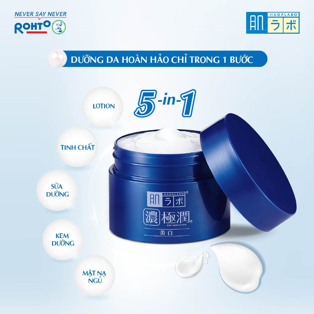 Gel Hada Labo Koi Gokujyun Whitening Perfect Dưỡng Trắng Và Cấp Ẩm Cho Da 100g