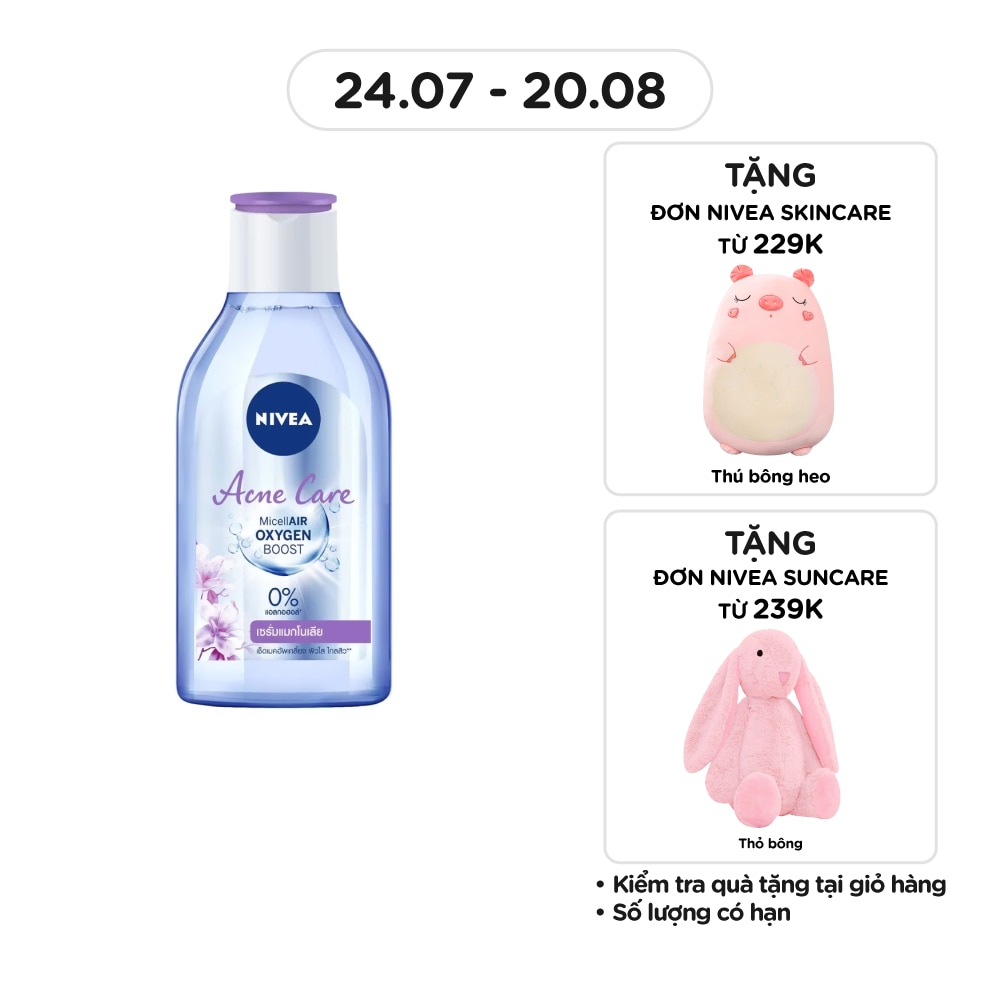 Nước Tẩy Trang Nivea Acne Care Chăm Sóc Da Mụn Dành Cho Da Mụn, Dễ Nổi Mụn 400ml