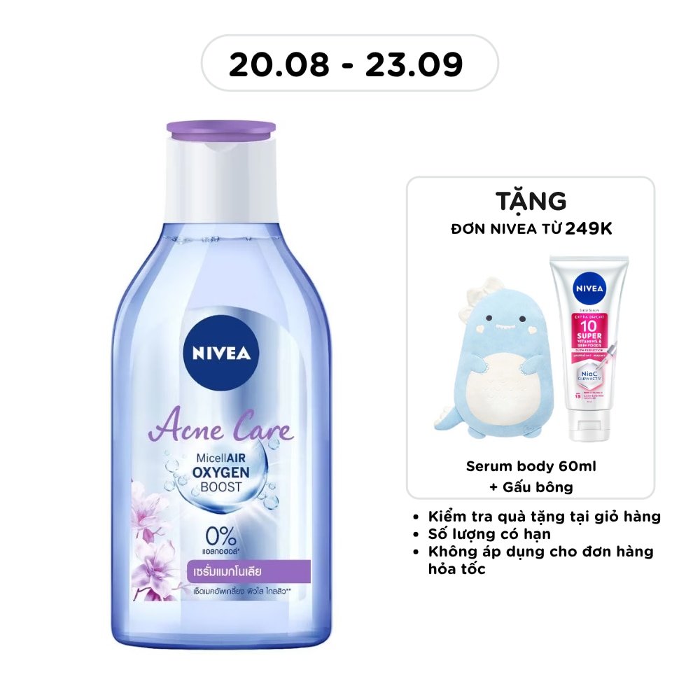 Nước Tẩy Trang Nivea Acne Care Chăm Sóc Da Mụn Dành Cho Da Mụn, Dễ Nổi Mụn 400ml image