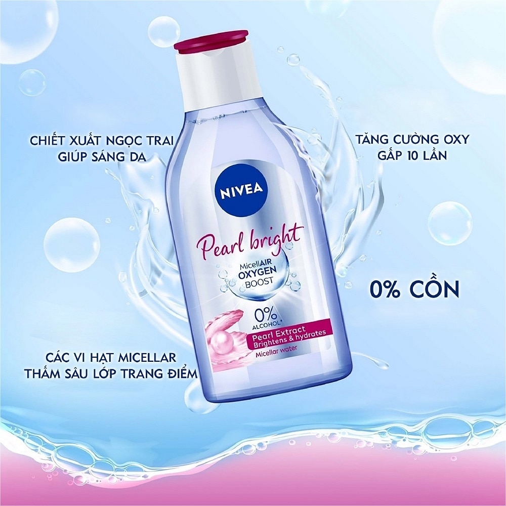 Nước Tẩy Trang Nivea Pearl White Tính Chất Ngọc Trai Sáng Da Dành Cho Da Thường Và Khô 400ml