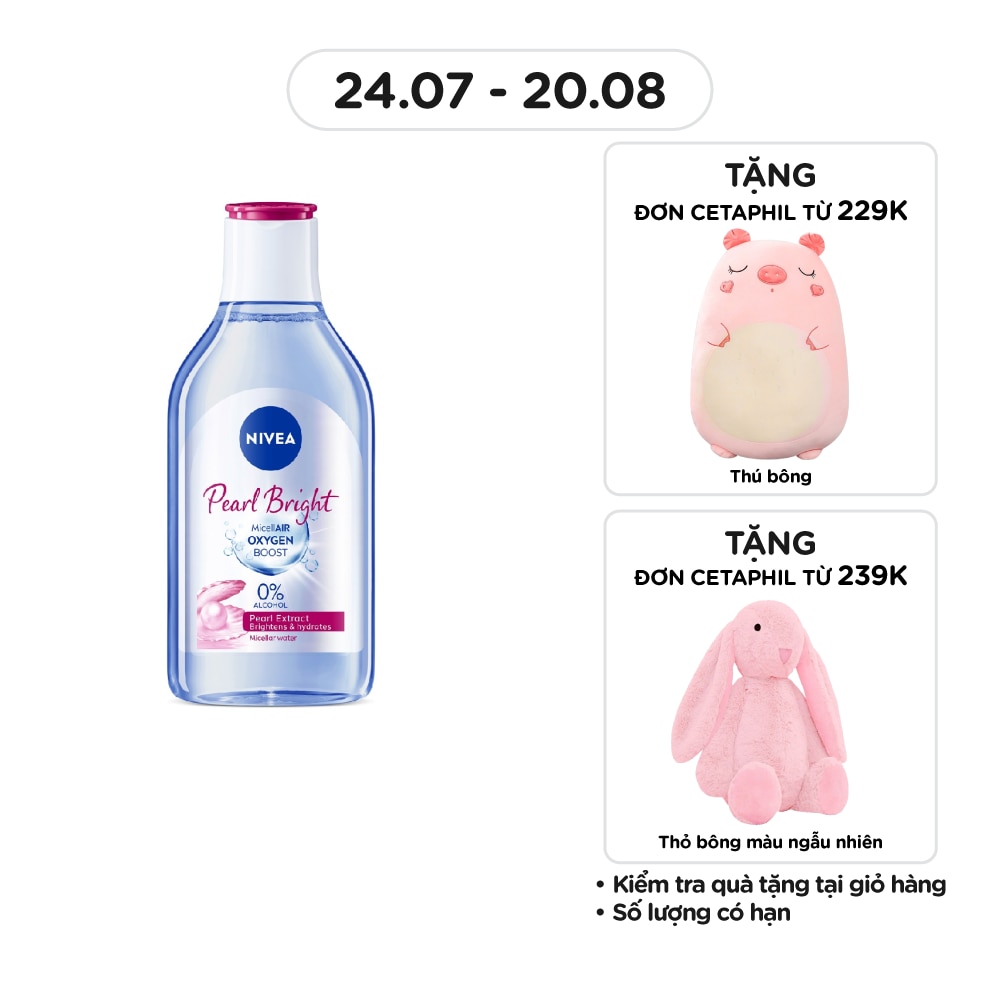 Nước Tẩy Trang Nivea Pearl White Tính Chất Ngọc Trai Sáng Da Dành Cho Da Thường Và Khô 400ml